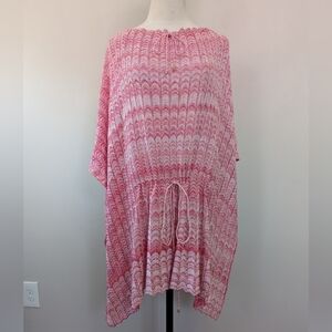 St.John Sport Striped Knit‎ Poncho Swim Cover One Size